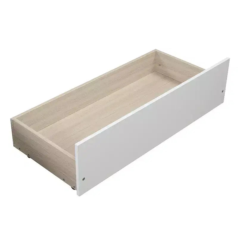 Letto a piattaforma singolo dal design elegante con due cassetti e testiera
