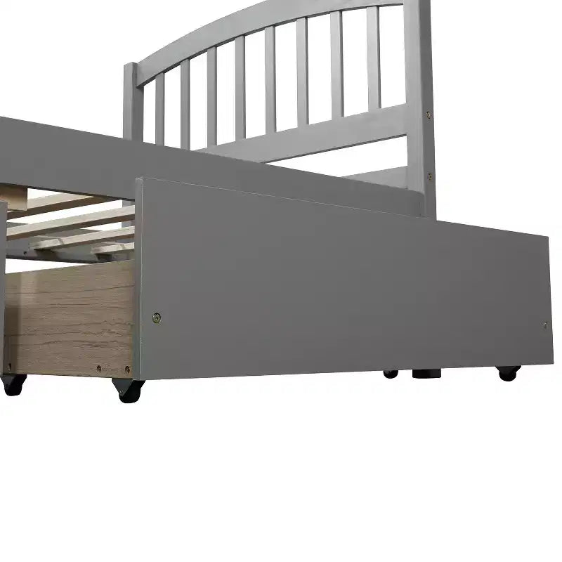 Letto a piattaforma singolo dal design elegante con due cassetti e testiera