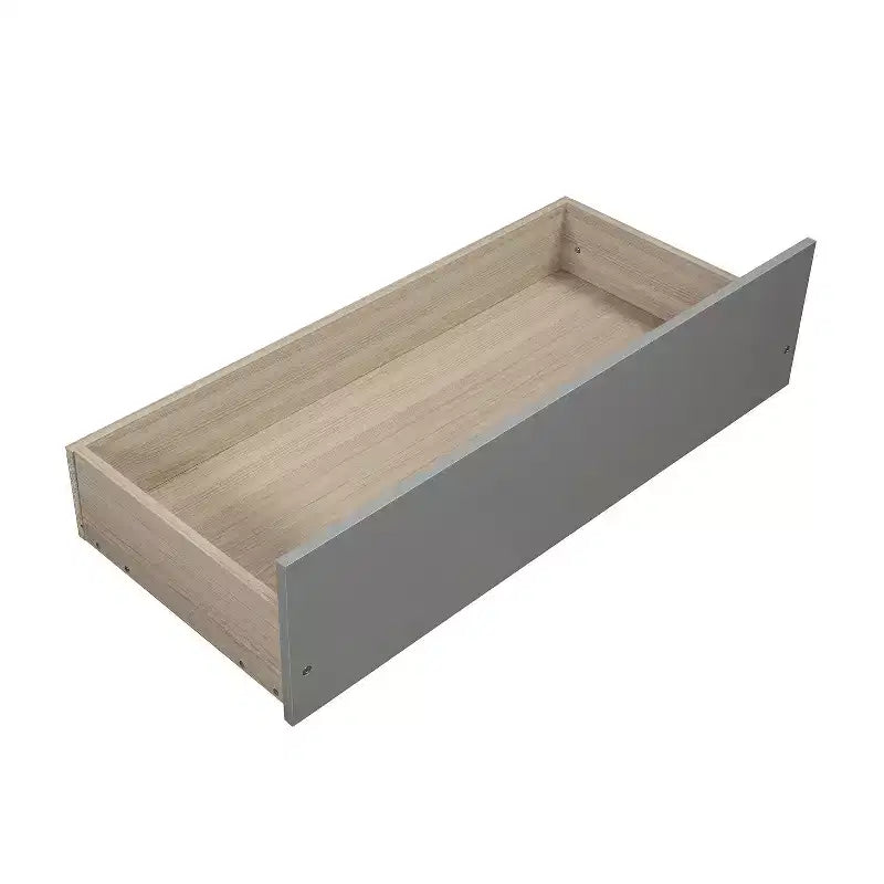 Letto a piattaforma singolo dal design elegante con due cassetti e testiera