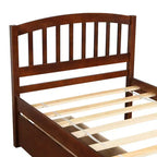 Letto a piattaforma singolo dal design elegante con due cassetti e testiera