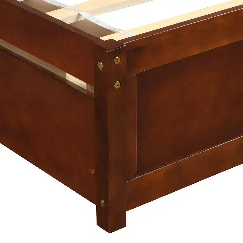 Letto a piattaforma singolo dal design elegante con due cassetti e testiera
