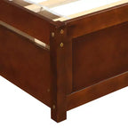 Letto a piattaforma singolo dal design elegante con due cassetti e testiera