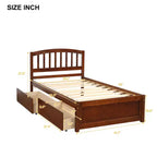 Letto a piattaforma singolo dal design elegante con due cassetti e testiera