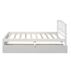 Letto a piattaforma singolo dal design elegante con due cassetti e testiera
