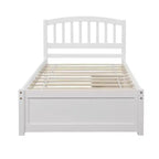 Letto a piattaforma singolo dal design elegante con due cassetti e testiera