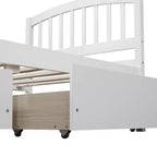 Letto a piattaforma singolo dal design elegante con due cassetti e testiera