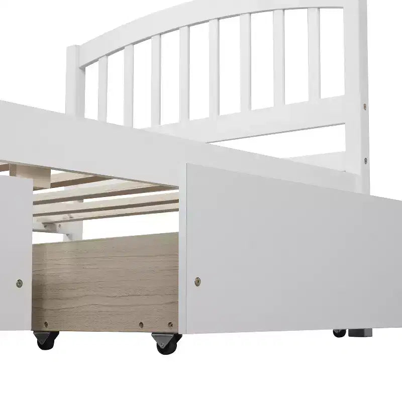 Letto a piattaforma singolo dal design elegante con due cassetti e testiera