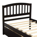 Letto a piattaforma singolo dal design elegante con due cassetti e testiera