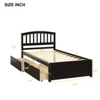 Letto a piattaforma singolo dal design elegante con due cassetti e testiera