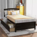 Whisen Elegant Design Twin Size Platform Bed with Two Drawers and Headboard
