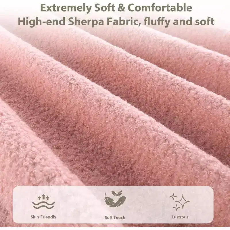 Struttura letto matrimoniale/una piazza e mezza/queen size con testiera imbottita in Boucle effetto nuvola, piattaforma a basso profilo, robuste doghe in legno, silenziosa, non richiede rete a molle