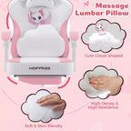 Sedia da Gaming Rosa Carina Sedia Ergonomica da Scrivania per Ragazze con Poggiapiedi e Supporto Lombare Massaggiante