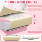 Sedia da Gaming Rosa Carina Sedia Ergonomica da Scrivania per Ragazze con Poggiapiedi e Supporto Lombare Massaggiante