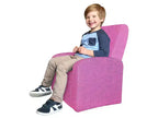 Comodo divano-sedia per bambini Simpatica sedia per bambini piccoli con contenitore per giocattoli per maschi e femmine Nero