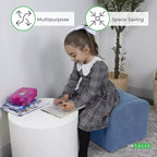 Comodo divano-sedia per bambini Simpatica sedia per bambini piccoli con contenitore per giocattoli per maschi e femmine Nero