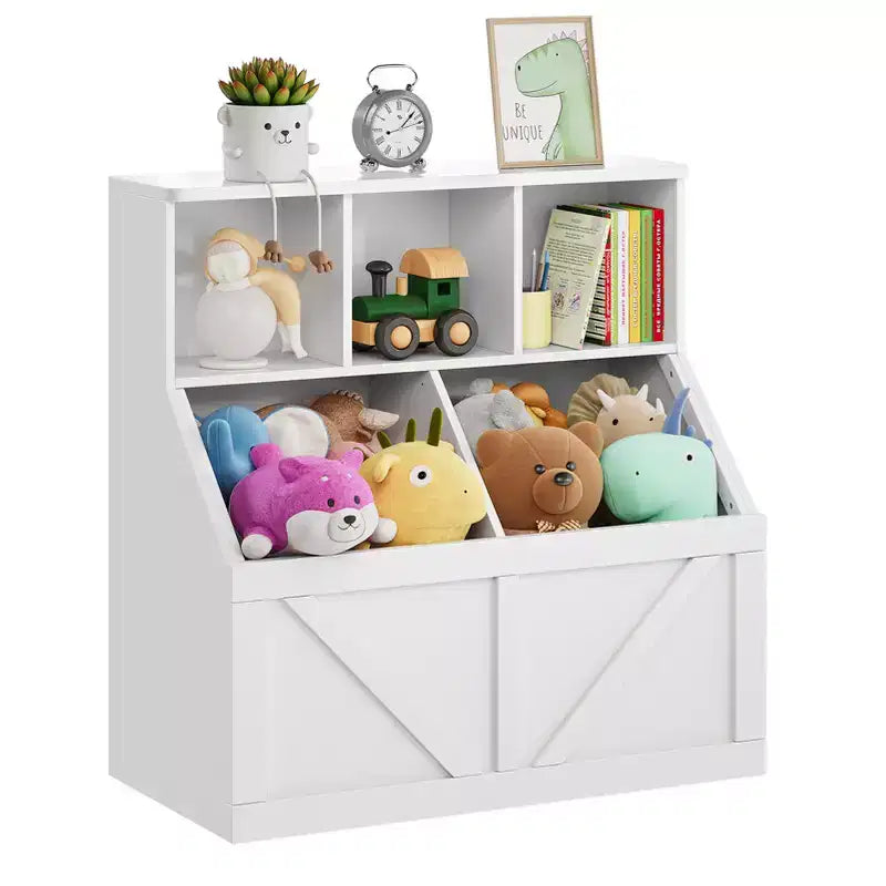 Libreria e contenitore per giocattoli per bambini, organizer per giocattoli per bambini, mobile contenitore per giocattoli con ripiano per giocattoli, libreria e contenitore per giocattoli per bambini piccoli