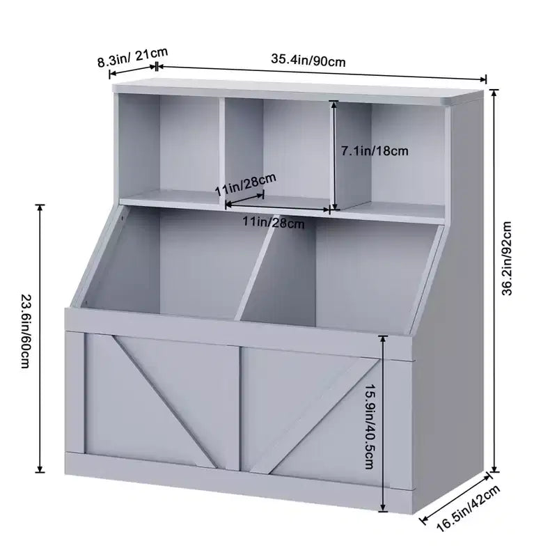 Libreria e contenitore per giocattoli per bambini, organizer per giocattoli per bambini, mobile contenitore per giocattoli con ripiano per giocattoli, libreria e contenitore per giocattoli per bambini piccoli