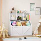 Libreria e contenitore per giocattoli per bambini, organizer per giocattoli per bambini, mobile contenitore per giocattoli con ripiano per giocattoli, libreria e contenitore per giocattoli per bambini piccoli