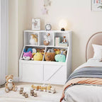 Libreria e contenitore per giocattoli per bambini, organizer per giocattoli per bambini, mobile contenitore per giocattoli con ripiano per giocattoli, libreria e contenitore per giocattoli per bambini piccoli
