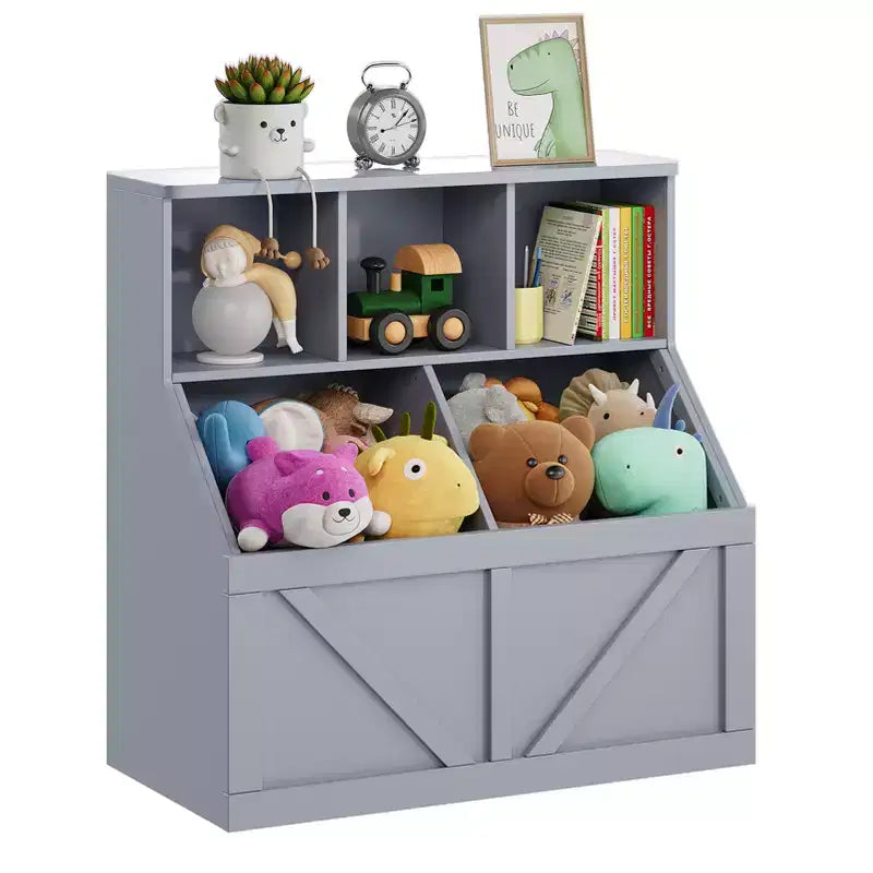 Libreria e contenitore per giocattoli per bambini, organizer per giocattoli per bambini, mobile contenitore per giocattoli con ripiano per giocattoli, libreria e contenitore per giocattoli per bambini piccoli