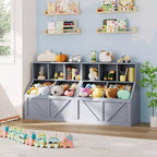 Libreria e contenitore per giocattoli per bambini, organizer per giocattoli per bambini, mobile contenitore per giocattoli con ripiano per giocattoli, libreria e contenitore per giocattoli per bambini piccoli