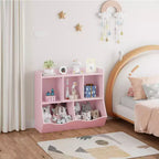 Libreria per bambini e mobiletto portagiochi multi-ripiano con organizer a cubo per ragazzi e ragazze, per cameretta, ingresso, scuola materna