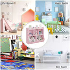 Libreria per bambini e mobiletto portagiochi multi-ripiano con organizer a cubo per ragazzi e ragazze, per cameretta, ingresso, scuola materna