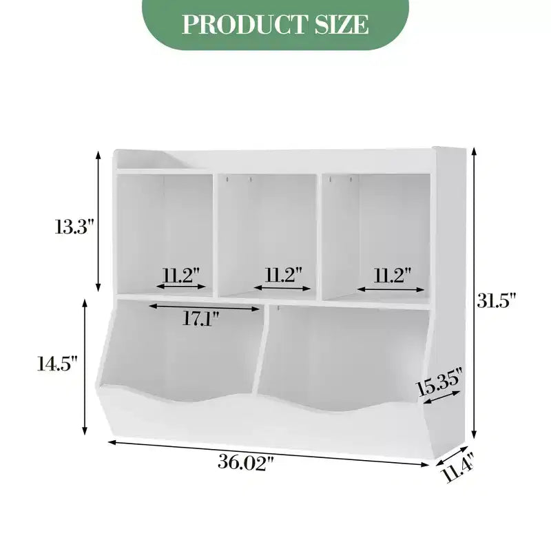 Libreria per bambini e mobiletto portagiochi multi-ripiano con organizer a cubo per ragazzi e ragazze, per cameretta, ingresso, scuola materna