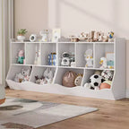 Libreria per bambini e mobiletto portagiochi multi-ripiano con organizer a cubo per ragazzi e ragazze, per cameretta, ingresso, scuola materna