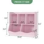 Libreria per bambini e mobiletto portagiochi multi-ripiano con organizer a cubo per ragazzi e ragazze, per cameretta, ingresso, scuola materna