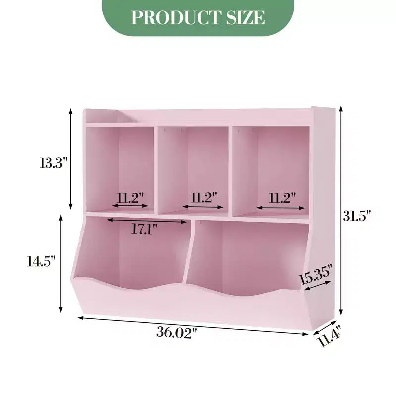 Libreria per bambini e mobiletto portagiochi multi-ripiano con organizer a cubo per ragazzi e ragazze, per cameretta, ingresso, scuola materna