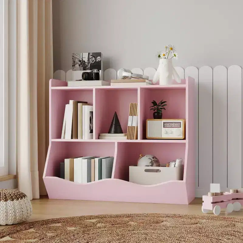 Libreria per bambini e mobiletto portagiochi multi-ripiano con organizer a cubo per ragazzi e ragazze, per cameretta, ingresso, scuola materna