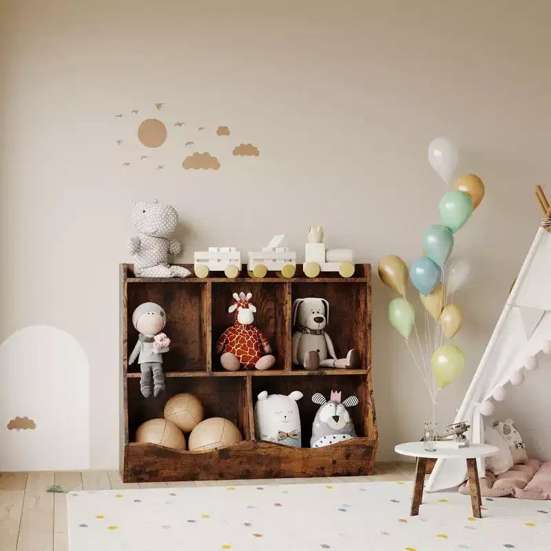 Libreria per bambini e mobiletto portagiochi multi-ripiano con organizer a cubo per ragazzi e ragazze, per cameretta, ingresso, scuola materna