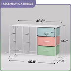 Cassettiera a 9 Cassetti - Unità Contenitore con Struttura in Acciaio, Piano in Legno, Cassetti in Tessuto - per Camera da Letto, Armadio, Ufficio e altro ancora