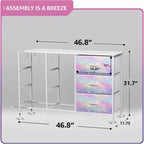 Cassettiera a 9 Cassetti - Unità Contenitore con Struttura in Acciaio, Piano in Legno, Cassetti in Tessuto - per Camera da Letto, Armadio, Ufficio e altro ancora