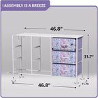 Cassettiera a 9 Cassetti - Unità Contenitore con Struttura in Acciaio, Piano in Legno, Cassetti in Tessuto - per Camera da Letto, Armadio, Ufficio e altro ancora