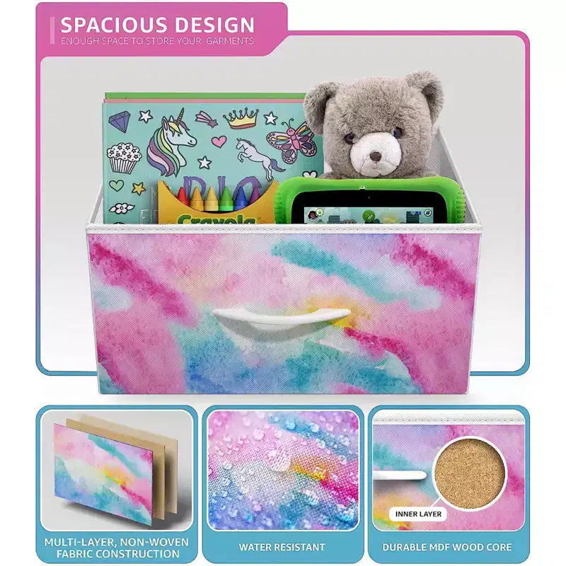 Cassettiera a 9 Cassetti - Unità Contenitore con Struttura in Acciaio, Piano in Legno, Cassetti in Tessuto - per Camera da Letto, Armadio, Ufficio e altro ancora