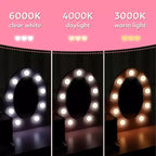 Toeletta con specchio illuminato touch e sgabello, scrivania e sedia giocattolo per ragazze