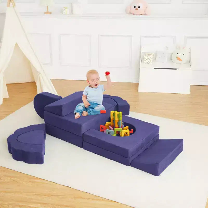 Divano componibile per bambini a 11 pezzi, divano componibile per bambini, adatto a bambini e bambine, applicabile alla cameretta dei bambini e alla camera da letto.