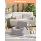 Divano per bambini 2 in 1, comodo divano, poltrona lunga, divano in morbida schiuma, regalo per bambini e bambine