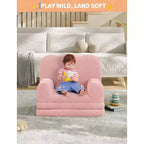 Divano per bambini 2 in 1, comodo divano, poltrona lunga, divano in morbida schiuma, regalo per bambini e bambine