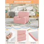 Divano per bambini 2 in 1, comodo divano, poltrona lunga, divano in morbida schiuma, regalo per bambini e bambine