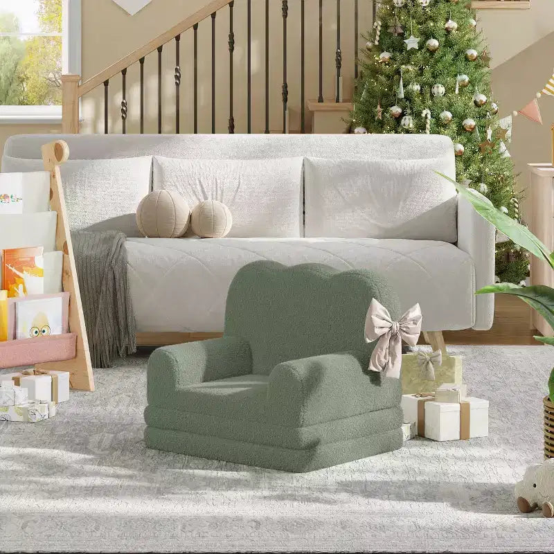 Divano per bambini 2 in 1, comodo divano, poltrona lunga, divano in morbida schiuma, regalo per bambini e bambine