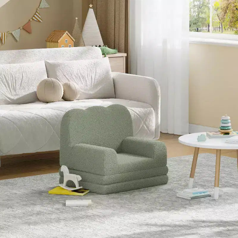 Divano per bambini 2 in 1, comodo divano, poltrona lunga, divano in morbida schiuma, regalo per bambini e bambine