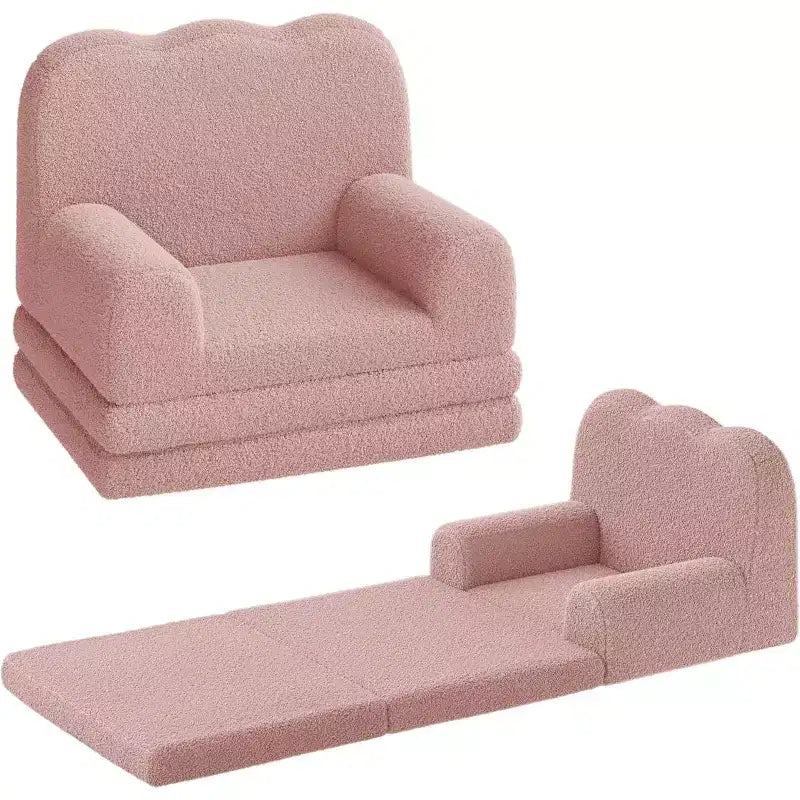 Divano per bambini 2 in 1, comodo divano, poltrona lunga, divano in morbida schiuma, regalo per bambini e bambine