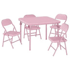 5 Piece Set Folding Table and Chairs Set, Boys and Girls Activity Table and Chairs Set for Dining Room, Daycare, Classrooms