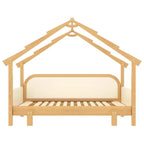 Letto a Casetta in Legno con Sponde Imbottite a Cuscino, per Bambini, Ragazzi, Ragazze, Bianco