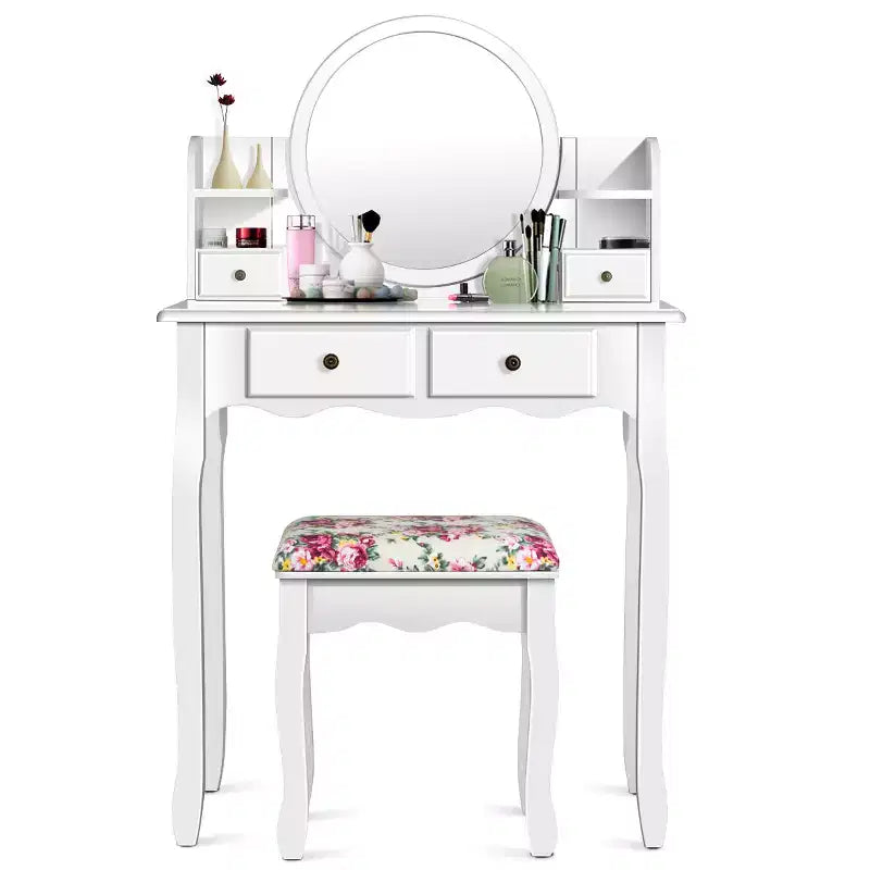 Cassetti del tavolo da trucco con specchio ovale, regalo per bambini