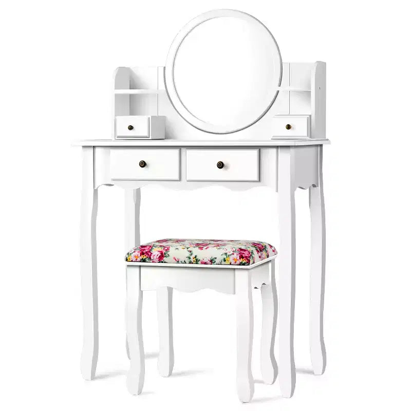 Cassetti del tavolo da trucco con specchio ovale, regalo per bambini