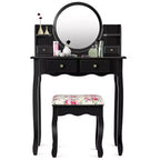 Cassetti del tavolo da trucco con specchio ovale, regalo per bambini